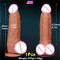 Huge Realistic Brown Giant Long Dildo Soft Silicone Vaginal Masturbators Penis Erotic Toy for Women Suction Cup Thick Glans Dick