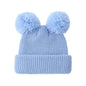 0-12M Solid Knitted Cute Pom Pom Cap Newborn Boys Girls Turban Hats Hospital Bonnets Infant Autumn Winter Headwraps Kid Headwear