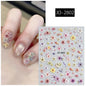 3d Nail Art Decals Spring Booming Violets Lavenders Purple Blue Pink Flowers Butterflys Stickers Decoration For Nail Tips Beauty