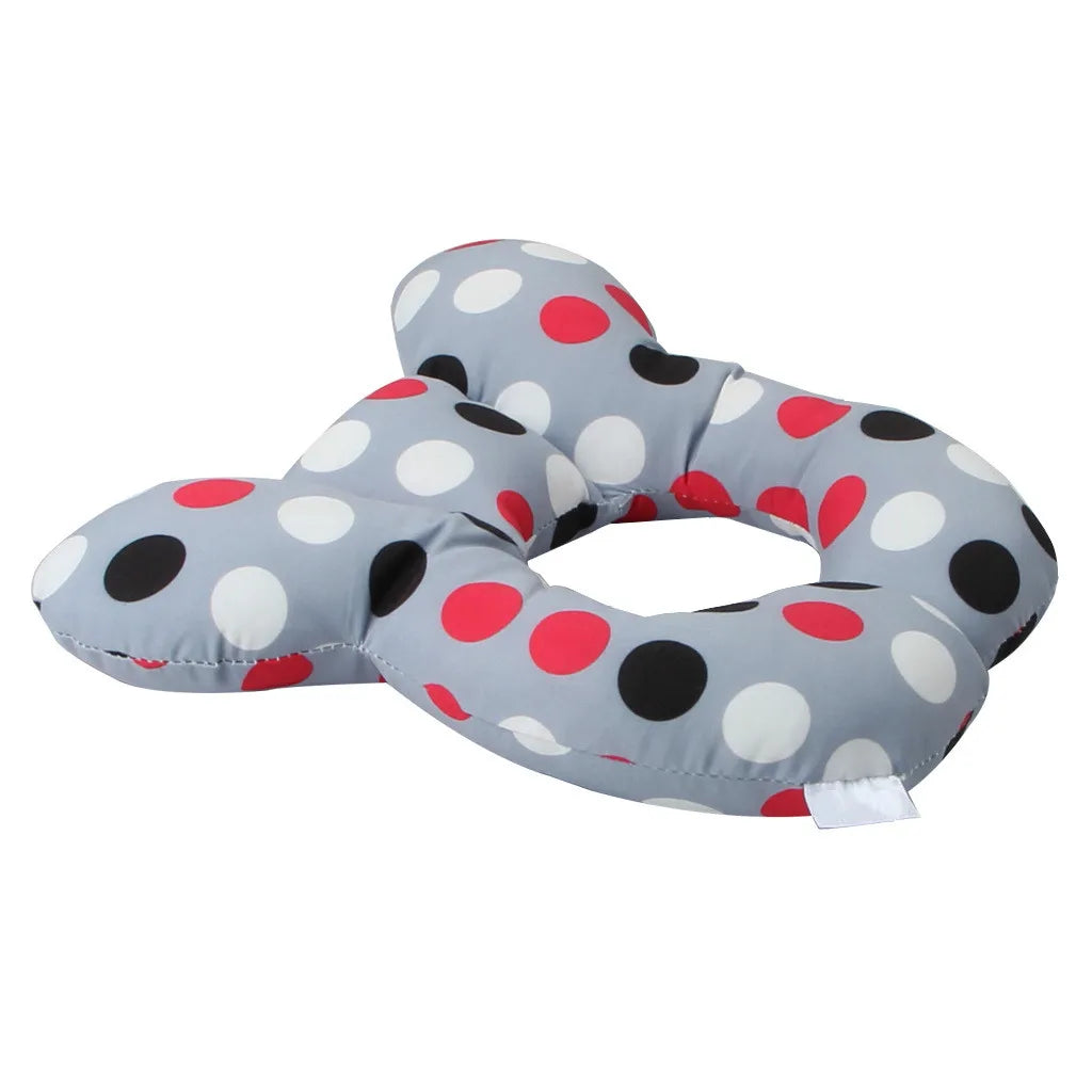 Baby Pillow Head Support Belt Set Protective Travel Car Seat Head Neck Support Pillows Newborn Children U Shape Headrest Cushion