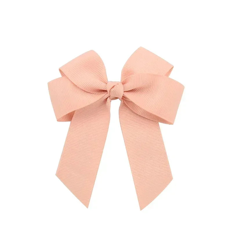 1pcs 3.6'' Solid Color Bowknot Hair Clips For Baby Girls Classic Bows Hairpins Cute Barrettes Headwear Kids Hair Accessories
