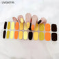 16/20/22Tips Semi-Cured Gel Nail Wraps Full Cover Manicure DIY Waterproof Long Lasting Gel Nail Stickers set for UV Lamp Need