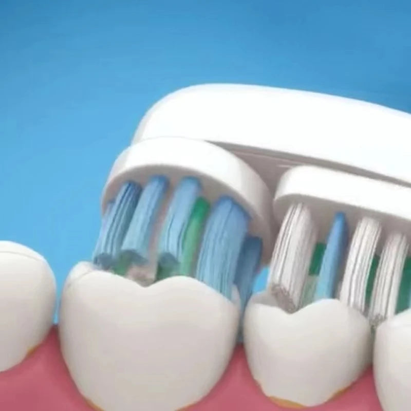4-24pcs Dual Clean Replacement Brush Head Compatible with OralB Electric Toothbrushes Fit 100 500 1000 2000 3000 5000 6000 7000
