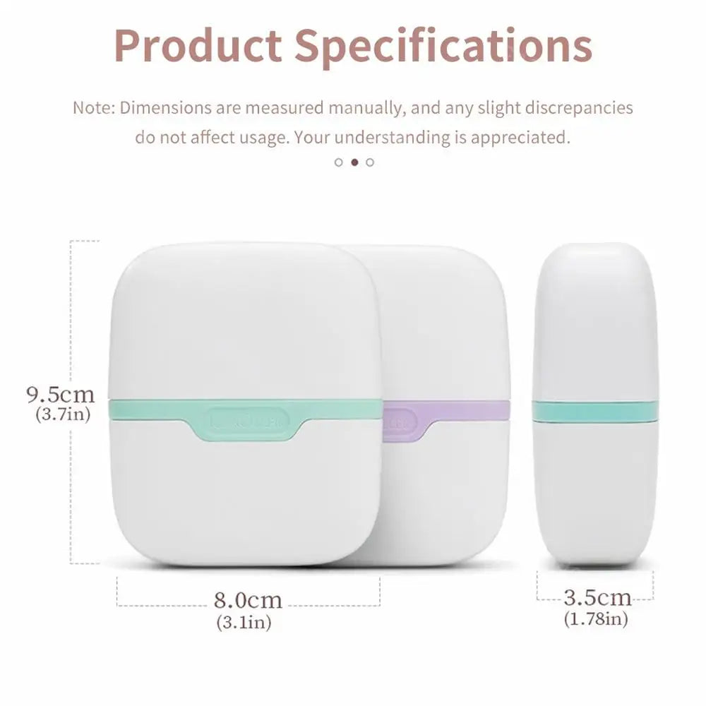 Double-headed facial ice roller, used for facial and head massage, made of resin material, without fragrance and battery