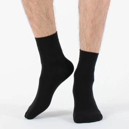 10 Pairs/Lot New Men's Cotton Socks New Styles Black Business Men Socks Soft Breathable Autumn Spring for Male White