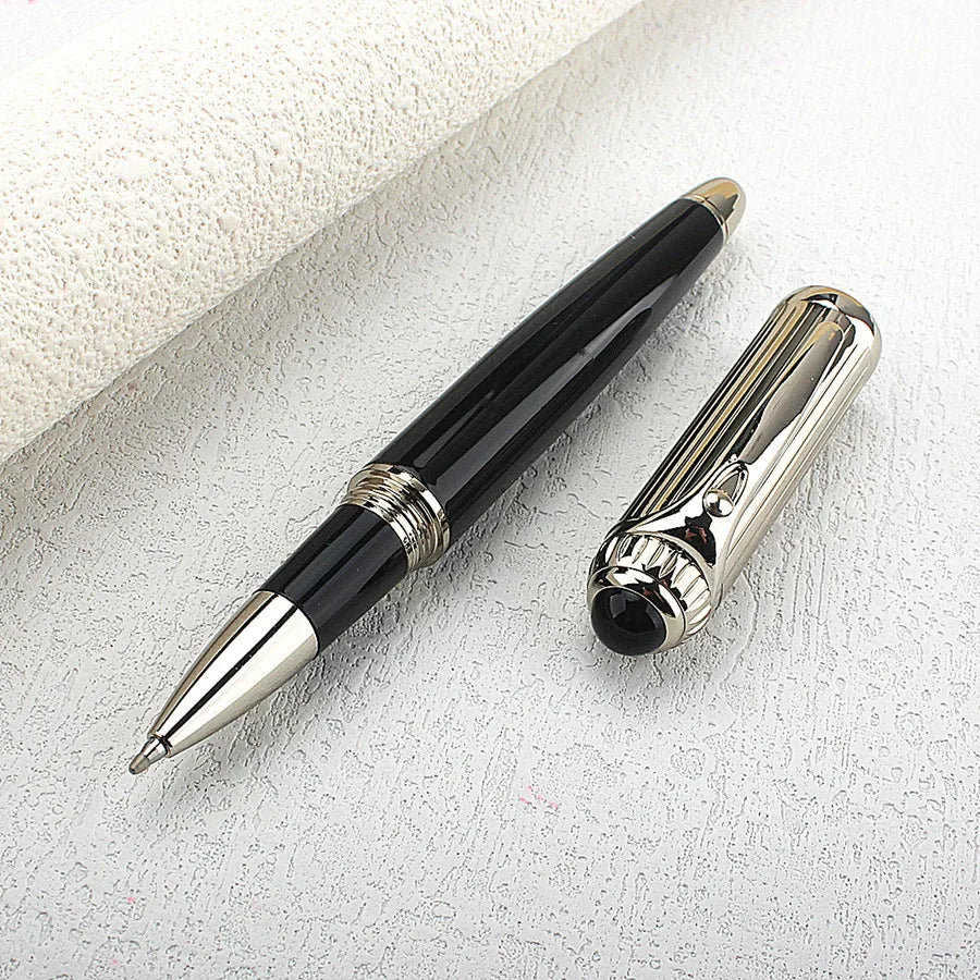 Luxury Big Barrel Rollerball Pen with Silver Clip Smooth Writing for Business Gift (Blue Ink) PK Jinhao 159