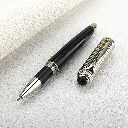 Luxury Big Barrel Rollerball Pen with Silver Clip Smooth Writing for Business Gift (Blue Ink) PK Jinhao 159