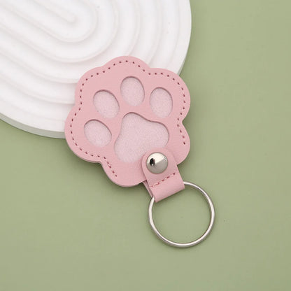 S27 Dog Hair Collector Keychain Leather Pet Memorial Gift Keepsake for Dogs and Cats Fur Storage Pendant Charm Gift Keychain