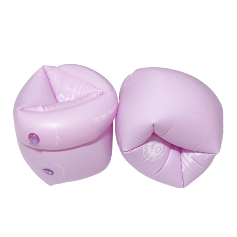 2pc New Macaron Color Inflatable Arm Float Bands For All Age Swimming Arm Rings，PVC Water Floating Sleeves, Summer Swimming Trai