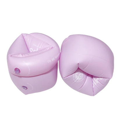 2pc New Macaron Color Inflatable Arm Float Bands For All Age Swimming Arm Rings，PVC Water Floating Sleeves, Summer Swimming Trai