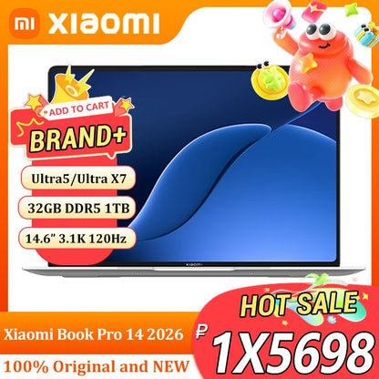 Xiaomi Book Pro 14 Ultra5-338H/UltraX7-358H 32GB+1TB 14.6inch 3.1K 120Hz OLED Screen