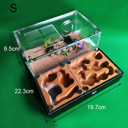 Concrete Ant Farm House Super Large Yellow Mud Ant Nest Gypsum Pet Anthill Insect Castle M Workshop Ant House with Hunting Area