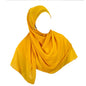 Muslim Hijab Arab Turkish Hijab with Zipper Chiffon Scarf Women's Fashion Plain Hijab Wrap Solid Color Shawl Headscaf 71x180cm