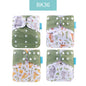 Happyflute New Desig Hot Sale 4Pcs OS Pocket Diaper Washable&Reusable Absorbent Ecological Diaper Cover Adjustable Baby Nappy