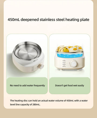 360W Electric Egg Boiler Breakfast Machine Multicooker Steamer Automatic Egg Cookers Home Egg Custard Steaming Cooker with Timer