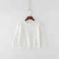 Baby Girls Embroidery Sweater Cardigan Autumn Fashion Cotton Floral Collar Kids Knitted Cardigan Rabbit Coat Outerwear Korean