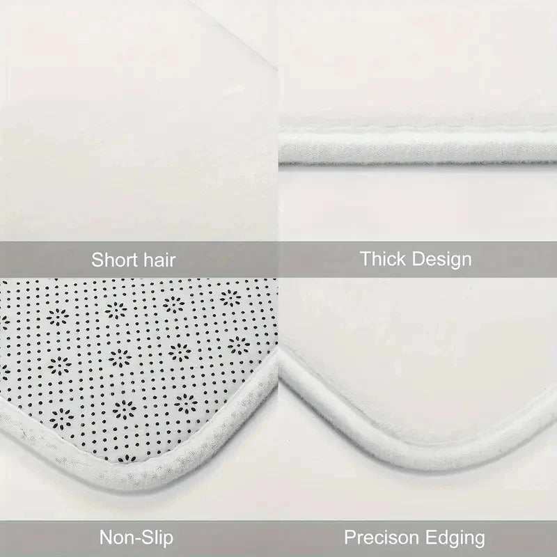 Vibrant Floral Bath Mat – Ultra-Soft, Quick-Dry & Non-Slip Rug for Bathroom, Kitchen & Entryway, Ideal Housewarming Gift
