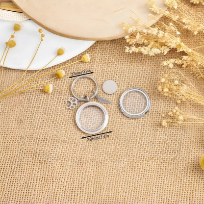 Personalized Pet Memorial Key Ring Collar Dog Cat Fur Hair Keepsake Holder Loss Remembrance Gifts for Women Men