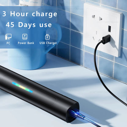 Electric Toothbrush Rechargeable Deep Clean Whitening Teeth for Adult Toothbrush Rotation Toothbrush with 4/8 Replacement Heads