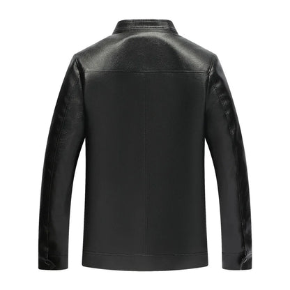 Winter Fur Leather Jacket Men Genuine Leather 2025 New Mandarin Collar Sheepskin Coat Male Leather Jacket Motorcycle Clothing