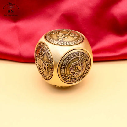 Six-faced Four blessing luck money Fidget Spinner EDC Copper Stress Relief Cube Decompression Cube Adult Antistress Fidget Toys