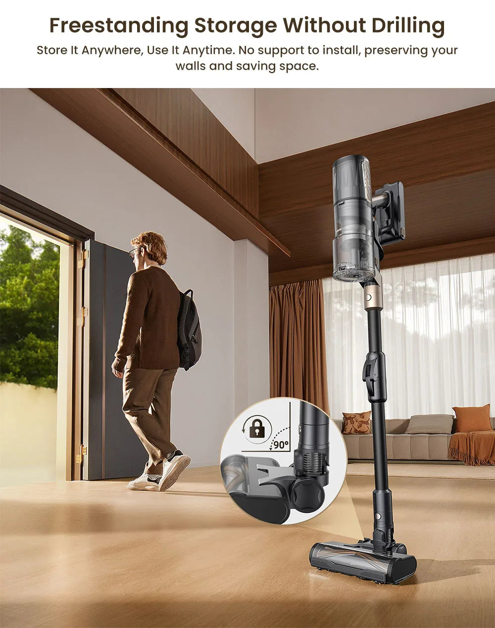 Proscenic P20 OnePass Cordless Vacuum Cleaner, 70000Pa Suction, 70-Min Runtime, 680W Brushless Motor, Wet & Dry Cleaning 3 Sold