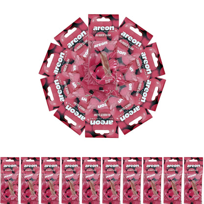 Areon 5/20pcs BUBBLE GUM Scent Car Air Freshener, Natural Tea-Scented Paper, Car-Mounted Hanging Type, Car Interior Accessories
