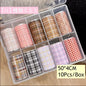 10Rolls Lacce Flower  Nail Foils Transfer Paper  Nail Art Stickers  Manicure Set Decal  Nails Decoration
