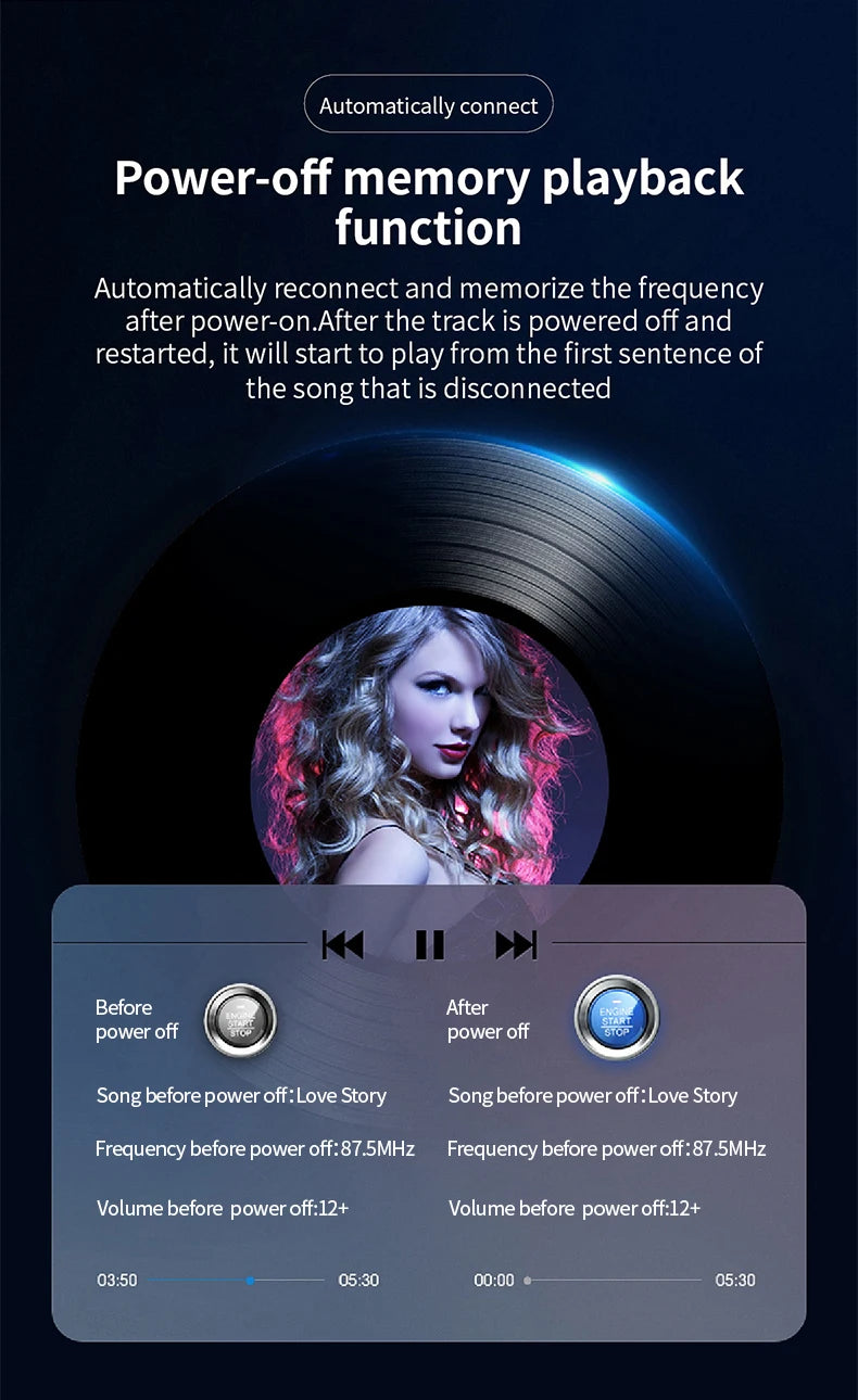 FM Transmitter Bluetooth 5.3 Handsfree Car AUX Radio Modulator MP3 Player with PD20W QC3.0 Fast Charge Adapter Car Accessories