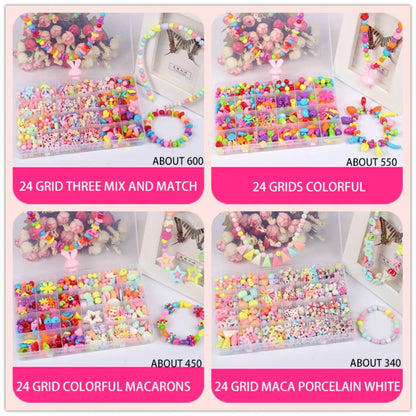 Arts Crafts DIY Handmade Beaded Kit Jewelry Set Handmade DIY Making Beads Kit DIY Creative Beads for Children Girl