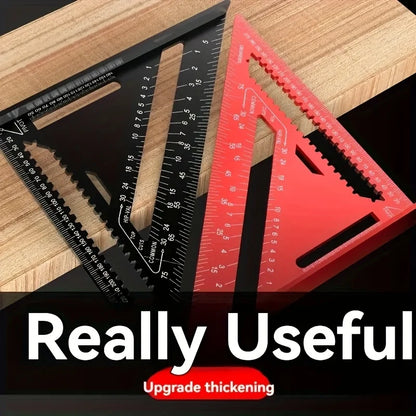 7/12 Inch Precision Aluminum Woodworking Angle Ruler with Serrated Edges, Suitable for Precision Measurement