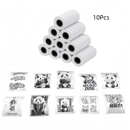 10 Rolls Kids Instant Camera Refill Print Paper Film Coreless Thermal Print For 57mm Portable Cash Registers Mobile Printer
