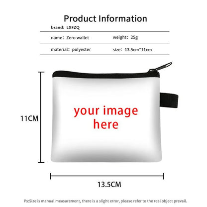 DIY Customize Your Image /Logo / Name Coin Purse Ladies Card Bag Boys Girls Wallet Portable Headset Mini Lipstick Bags Money Bag