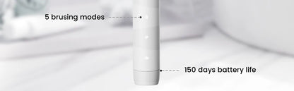 Electric Toothbrush for Adults,Oclean 150 Days Battery Life Electric Toothbrush with 3 Brush Heads  5 Modes IPX7 Waterpoor