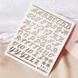 3D Glittery Gothic Letter Design Nail Art Stickers Uppercase Alphabet Letters Artistic Designs DIY Nail Art Decals Decoration #1