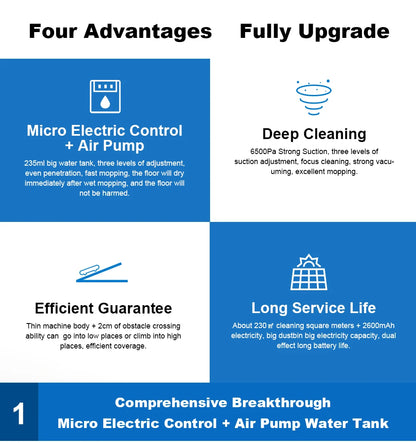 Robot Vacuum Cleaner Liectroux/LILIN X6,Laser System,Multiple-Floor Maps,Restricted Area Setting for Home Carpet Cleaning