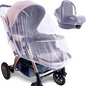 Portable Mini Crib Mosquito Net with Elastic Edge Fine Mesh Washable Bug Net Cover for Stroller And Bassinet