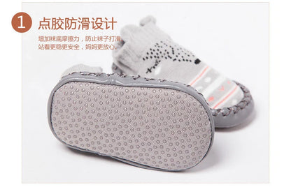 Baby Socks Slippers With Rubber Soles Girl Boy Infant Newborn Children Floor Socks Shoes Anti Slip Soft Sole Toddlers Indoor