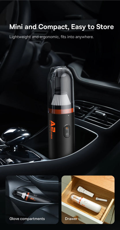 Baseus Car Vacuum Cleaner Mini Handheld Auto Vacuum Cleaner 6000Pa Powerful Suction Blow & Vacuum 2 In1 For Home & Car & Office