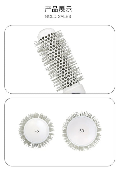 Hair Comb Professional Salon Hair Brush Hair Styling Hairbrush Hairdressing Comb Round Curly Hair Rollers Tools Blue