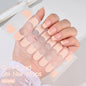 16Tips UV Semi-Cured Gel Nail Wraps Sticker 5D Pure Color Full Cover UV Lamp Gel Sticker Long-Lasting Nail Extension Patch Strip