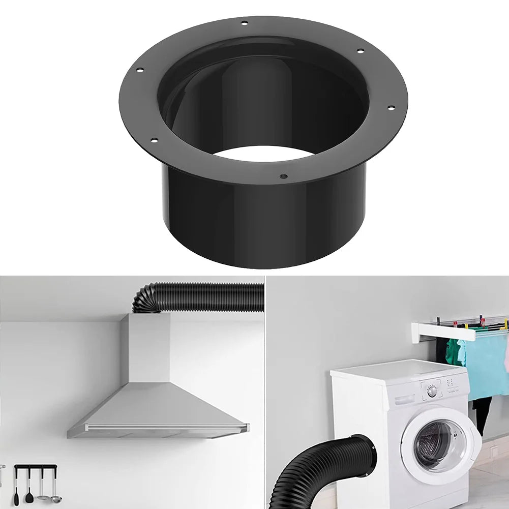 Vent Pipe Adapter Duct Joint Wall Flange Connector 75/100/125/150mm Durablity For Ventilation Pipe Ventilation Pipe Air Ducting