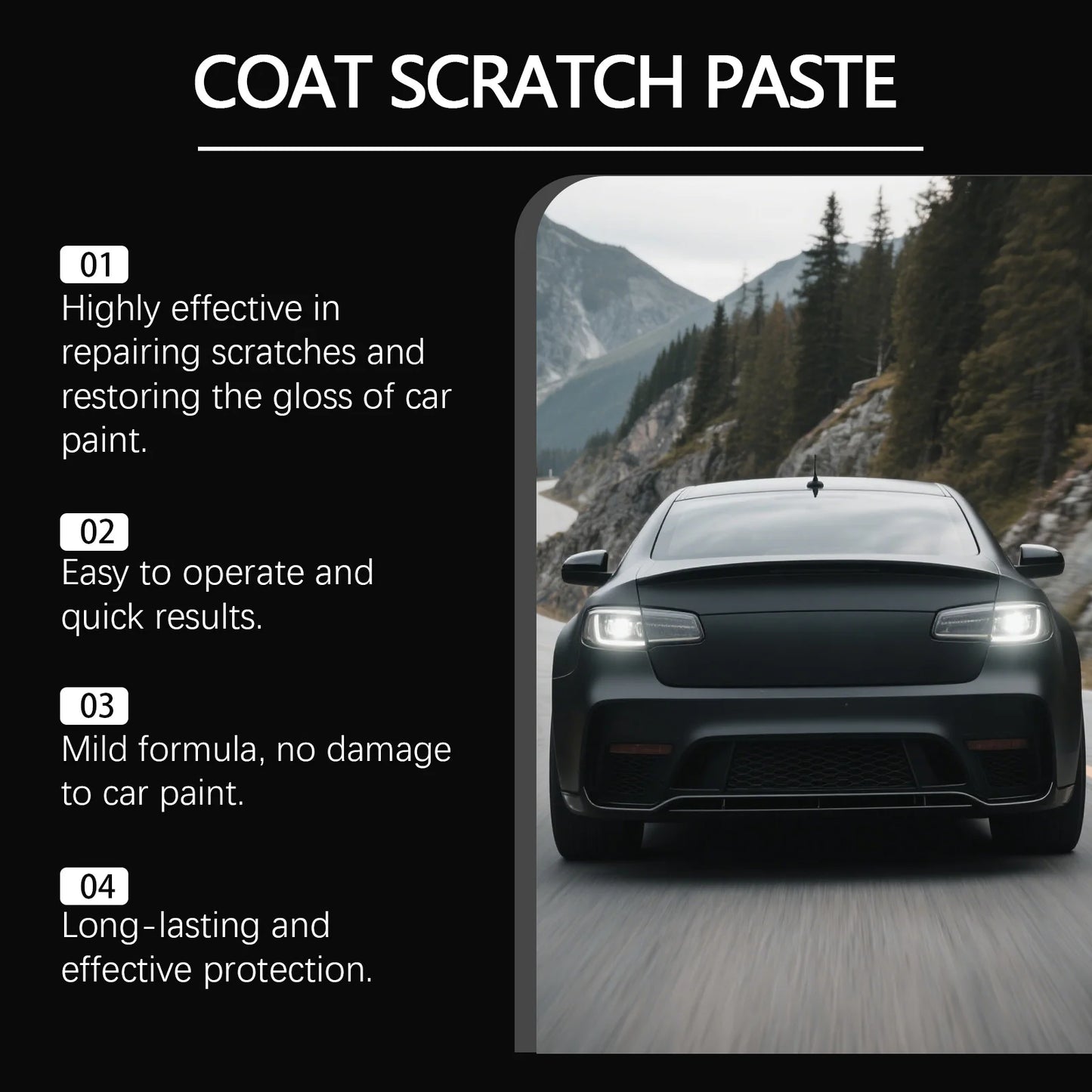 Car Paint Scratch Remover Paste Multi‑use Polishing Care Erase Minor Scratches Blemish Marks Vehicle Surface Paint Maintenance