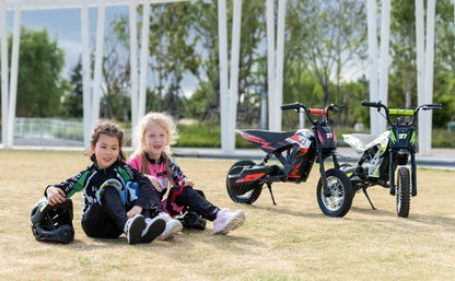 RCB KIDS R9X electric Motorbike child 300W, 36V 5.2Ah,15,5 MPH, 9,3 miles. Secure vehicle, perfect gift for children 3-12