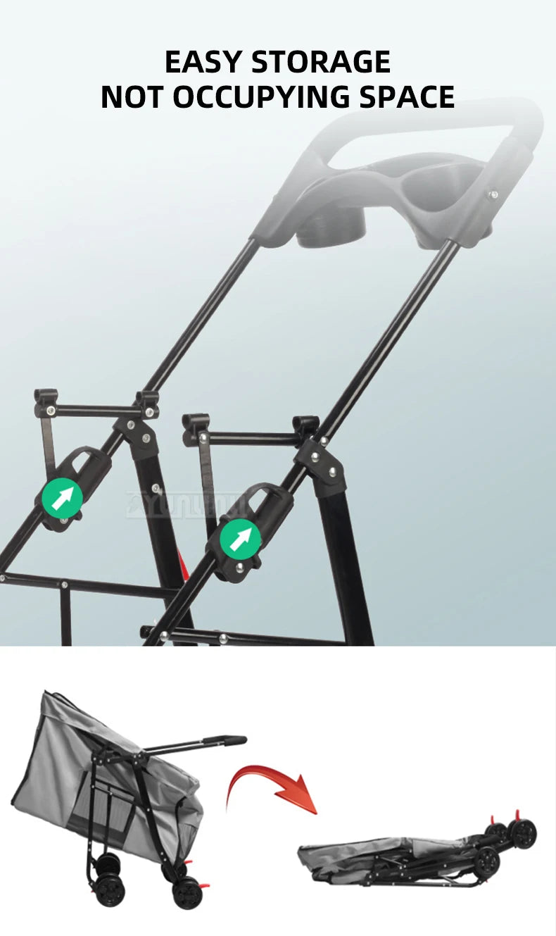 Foldable Outdoor pet travel cart Portable Pet strollers for medium and large dogs cats