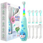 Seago Kids Electric Toothbrush Child Dolphin Colorful Observing LED 2 Mins Smart Timer IPX7 Waterproof Teeth Cleaning