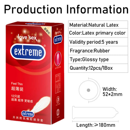 10/12PCS Men's Condoms Sex Toys Lubricante Penis Sleeve Sex Products Vaginal Stimulation Ultra Thin Spike Condoms Adult Supplies