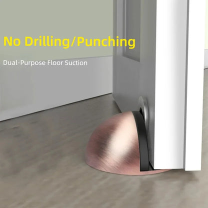 No-Drill Magnetic Door Stopper: Silicone Anti-Collision Buffer for Glass & Bedroom Doors - Windproof Floor Mount