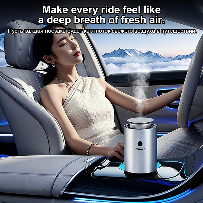 Smart Car Aromatherapy Diffuser AI Auto Sensing Start Stop Spray Quick Odor Eliminator Long Lasting Fragrance Home Car Use