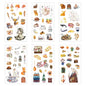 6pcs Leaf Flower Stickers Japanese Accessories for Kids Dessert Diary Decorating Pretty Stationery Feather Decoration Supplies